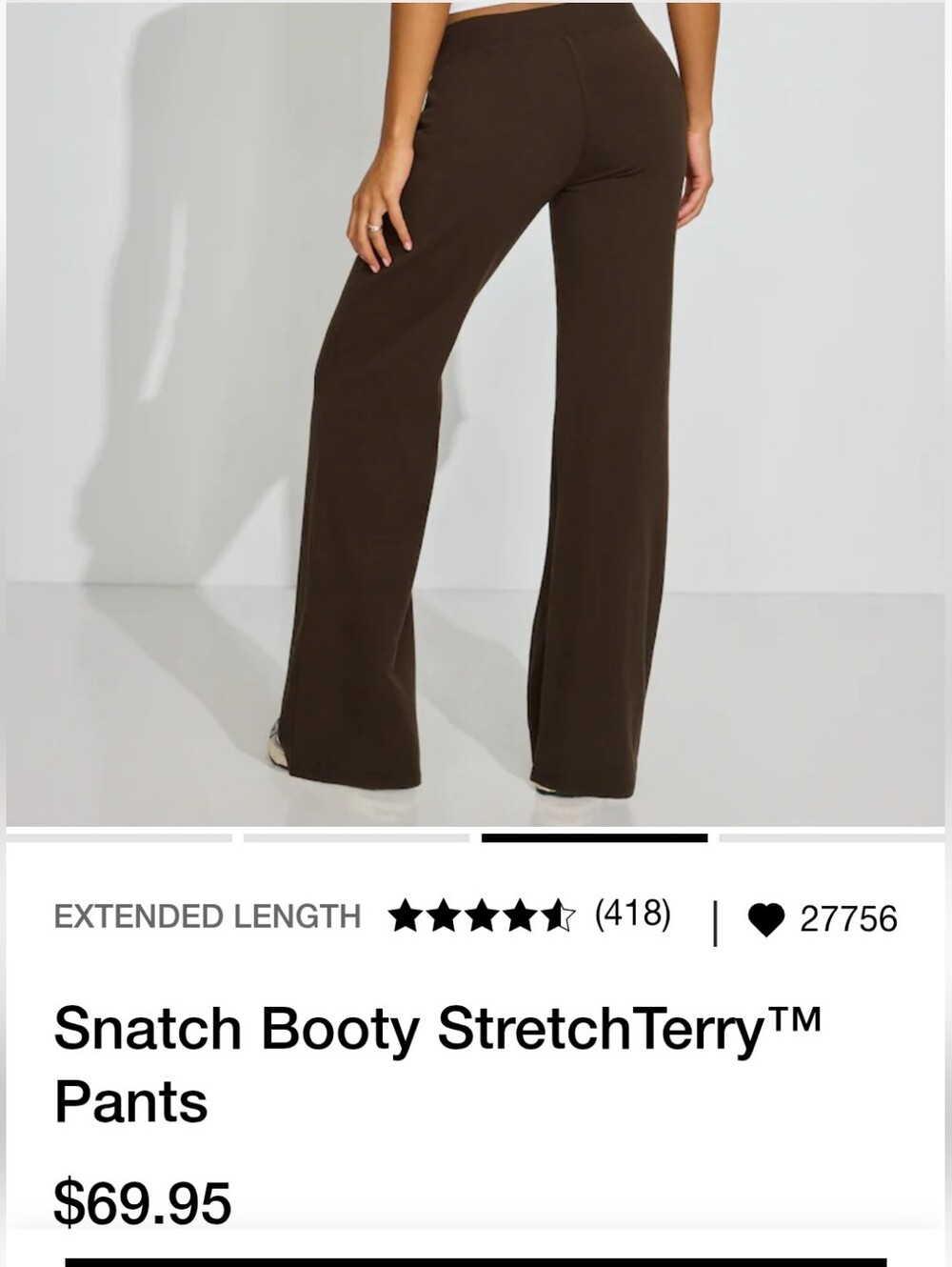 Garage Snatched Booty Stretched Terry Pants Size M Armadillo Brown Worn Once! - Picture 4 of 6
